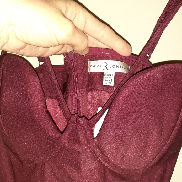 Burgundy sexy midi dress.. - Picture 5 of 11